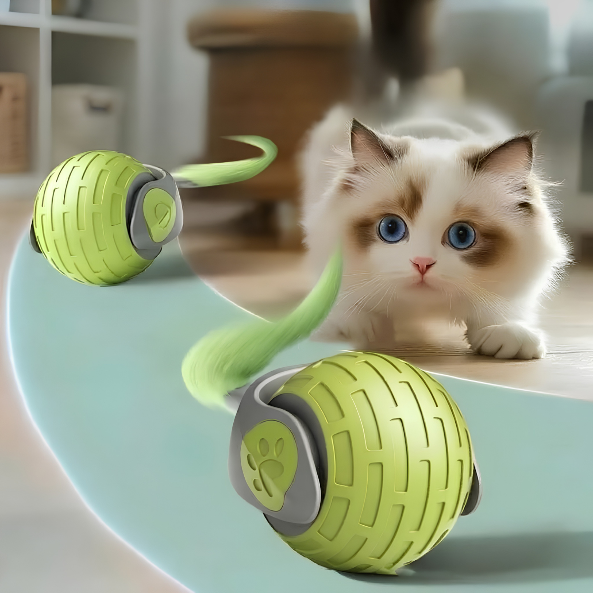 Roam Interactive Cat Ball — Self-Rolling, USB Rechargeable